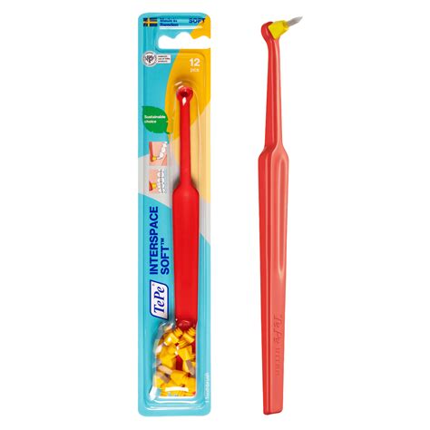 TEPE Interspace Soft Angled Toothbrush Single End Tuft 1 Brush 12