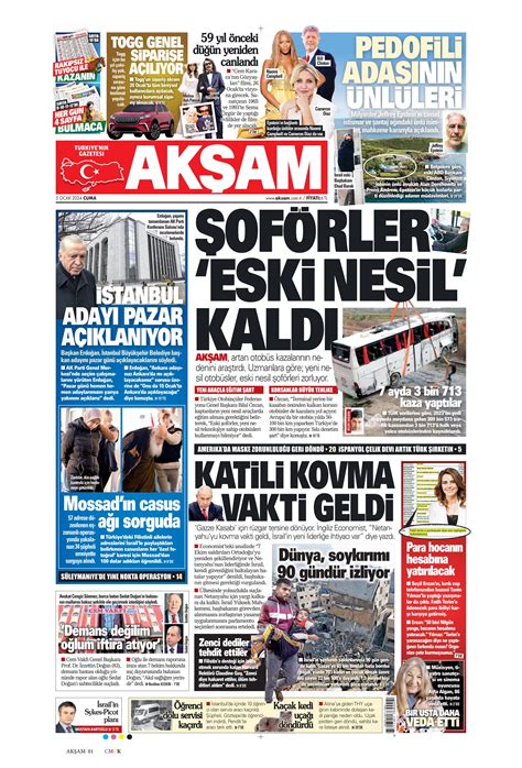 Ak Am Gazetesi Ocak Cuma G N Man Eti