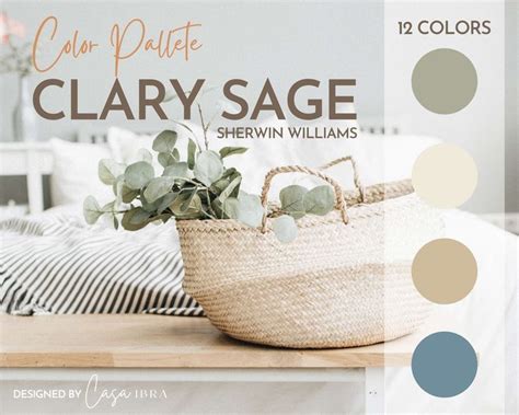 Clary Sage Paint Color Palette Sherwin Williams Interior Paint