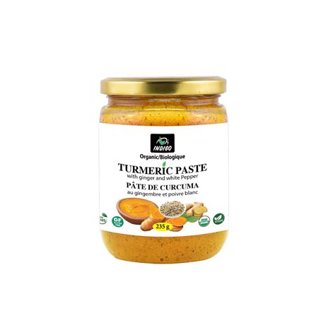 Organic Turmeric Paste With Ginger 235g X 12 Per Case Indigo Organics