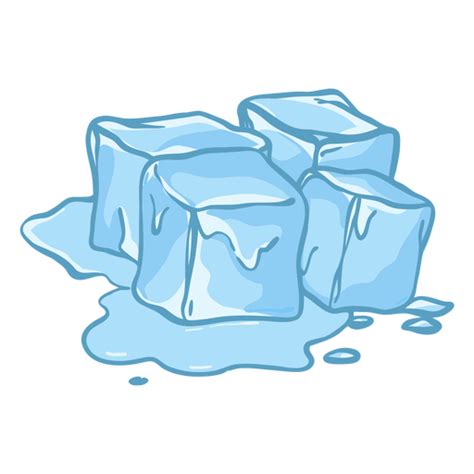 Melting Ice Flat Design PNG & SVG Design For T-Shirts