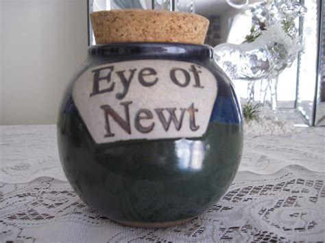 Eye Of Newt Pottery Jar Magic Witchcraft Glazed Stoneware Lidded