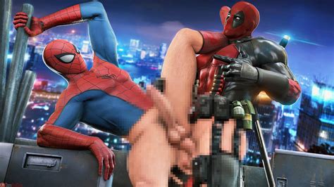 Rule 34 2boys Anal Censored Deadpool Domredsins Gay Male Malemale Male Only Marvel Penis