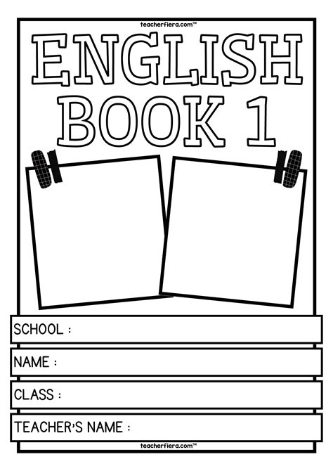 English Book Cover Page