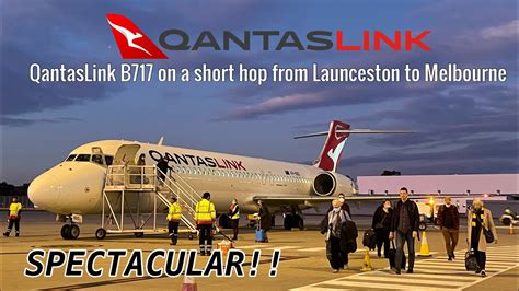 Trip Report Qantaslink Economy B717 200 Launceston Lst To Melbourne Mel Youtube