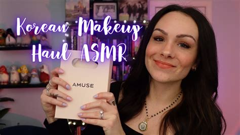 Asmr Amuse Korean Makeup Haul💄 Unboxing Tapping Whispering Youtube