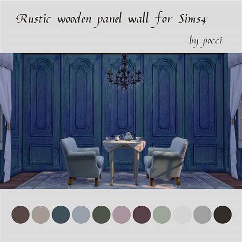 Rustic Wooden Panel Wall By Pocci At Garden Breeze Sims 4 Lana CC Finds