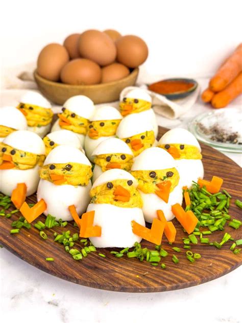 Easter Deviled Eggs Easter Chicks Yoga Pit