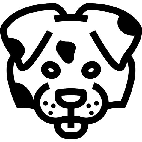 Dog Face Outline Front Vector SVG Icon - SVG Repo