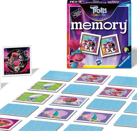 Ravensburger Trolls 2 World Tour Mini Memory Matching Picture Snap ...