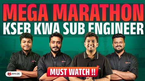 Mega Marathon Sub Engineer Grade Kseb Kwa Youtube