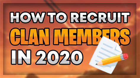 How To Recruit Clan Members For Your Clan In 2020 Youtube