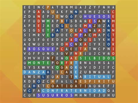 Mitos Y Leyendas Wordsearch