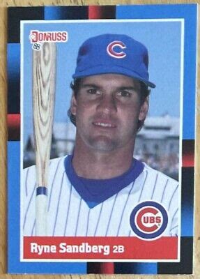 Ryne Sandberg Donruss Card Baseball Legend Ebay