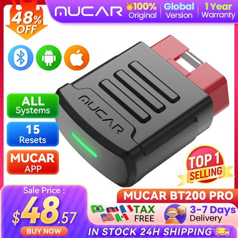 MUCAR BT200 BT200 PRO OBD2 Bluetooth Scanner Automotive Car Diagnostic