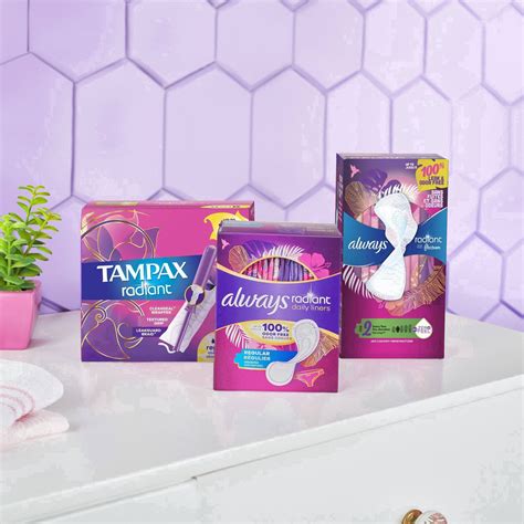 Tampax Radiant Tampons Duo Pack With Leakguard Braid Regular Super