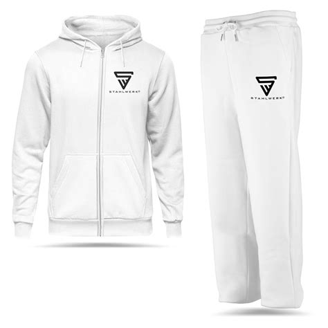 Stahlwerk Jogging Suit White Xl Tracksuit Jogger Tracksuit Sports Suit