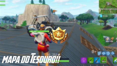 Siga O Mapa Do Tesouro Encontrado Na Cratera Empoeirada Fortnite