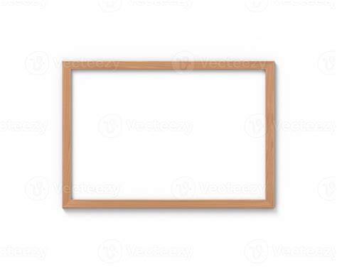 Horizontal Wooden Frames Mockup Hanging On The Wall Empty Base For