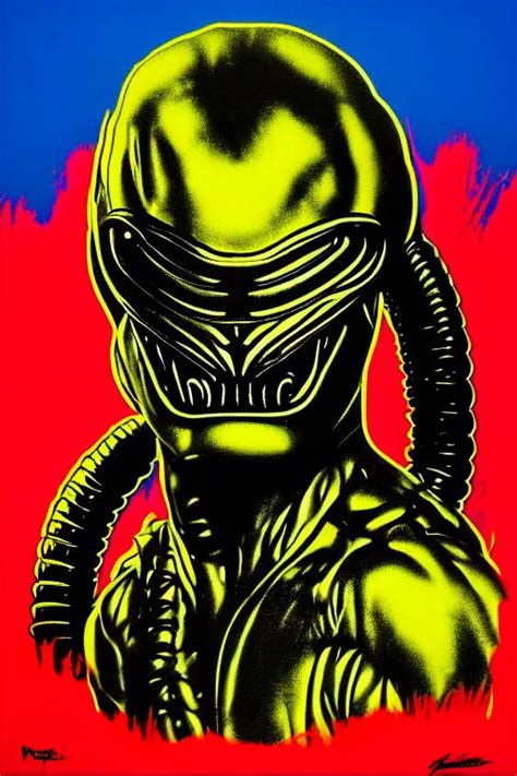 Predator Movie Alien Pop Art By Andy Warhol Stable Diffusion Openart