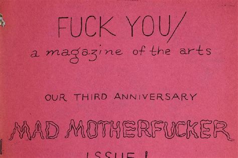 Ed Sanders Fuck You A Magazine Of The Arts Dazed