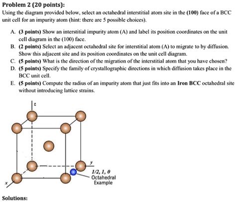 Solved Problem 2 20 Points Using The Diagram Provided Below Select An Octahedral