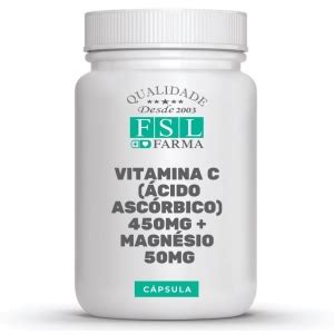 Vitamina C Cido Asc Rbico Mg Magn Sio Mg C Psulas Fsl