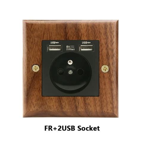 Interrupteur Mural Fr Usb Socket Interrupteur Bascule En Bois De