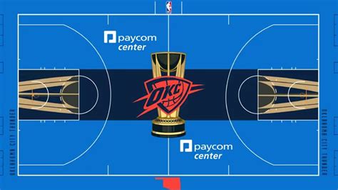 OKC Thunder NBA Unveil New Court For In Season Tournament Beginning Friday