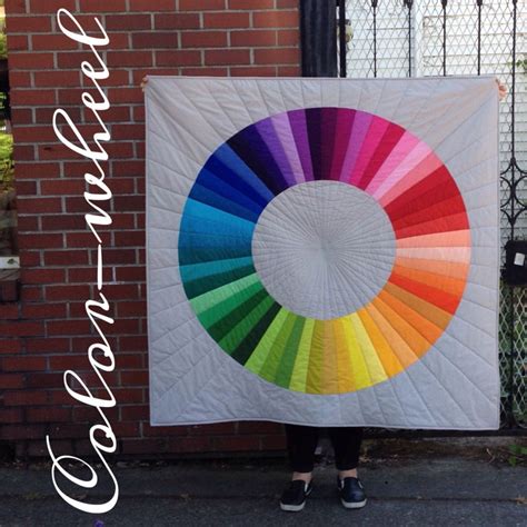 Color-wheel quilt made using Kona cotton solids | pattern from Last-Minute Patchwork + Quilted ...