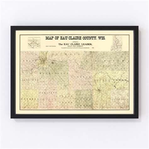 Eau Claire County, 1902 Map (includes land owner names) : r/Eau_Claire