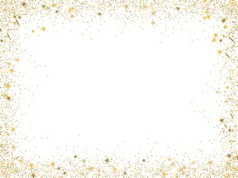 Realistic Gold Glitter Frame Png Transparent Background