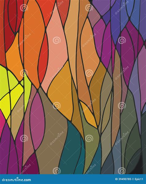 Stained Glass Window Stock Vector Illustration Of Multicolored 39490785