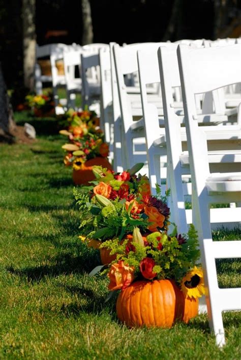 Pumpkins And Sunflowers Wedding Aisle Ideas Deer Pearl Flowers