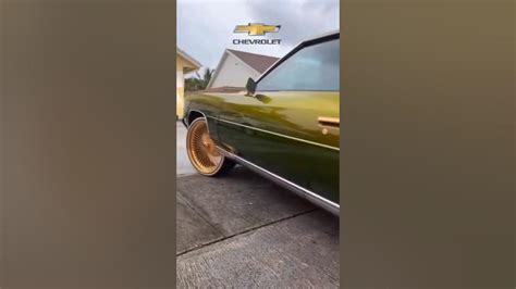 1971 Chevy Impala Donk On 24k Gold Dayton Wires 24 S And Vogues Dakota Digital Youtube