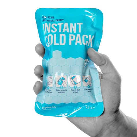 Icewraps 4x7 Instant Cold Pack Box Of 5 Cold Compress Instant Ice Pack For Muscle Pain Relief