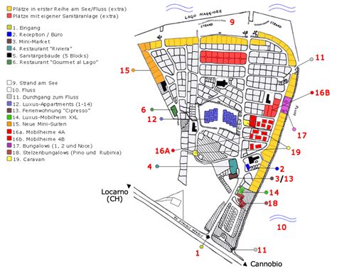 Plan Vom Campingplatz Cannobio Lago Maggiore Riviera