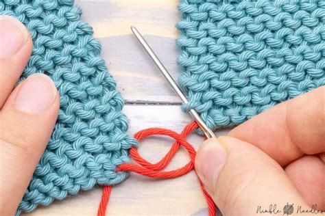 Seaming Garter Stitch Using Mattress Stitch Step By Step Video Artofit