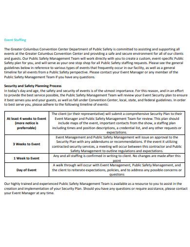 FREE 9+ Event Staffing Plan Samples in PDF | MS Word | Apple Pages | Google Docs