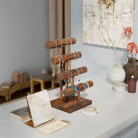 Gracie Oaks Bracelet Holder Display Bracelet Organizer Wooden Bracelet