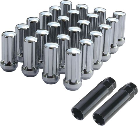 Gdsmotu M14x15 Spline Chrome Lug Nuts24pc 7 Spline Bulge