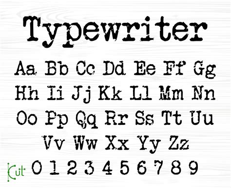 Typewriter Font Type Font American Typewriter Font Old Typewriter Font