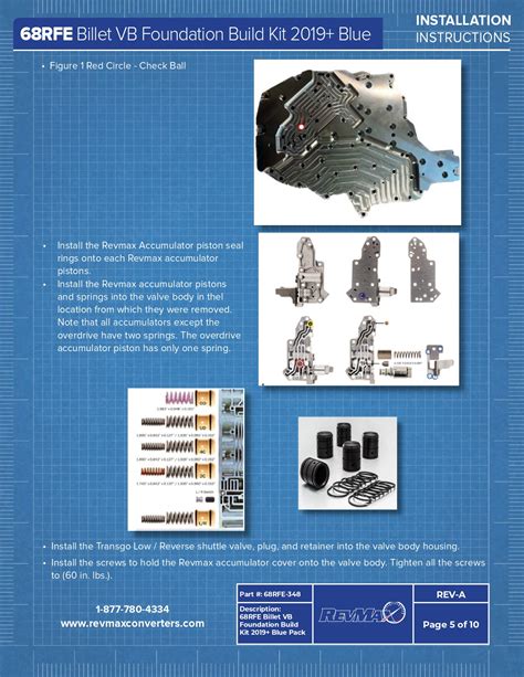 RevMax Valve Body Foundation Kit D I Y Revmax Converters