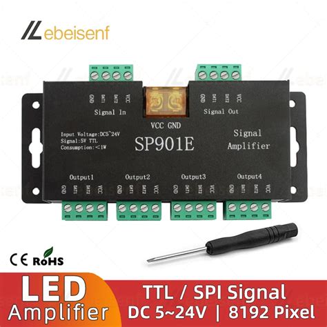 SP901E SPI Signal Amplifier For WS2811 WS2812B WS2813 Pixel RGB LED