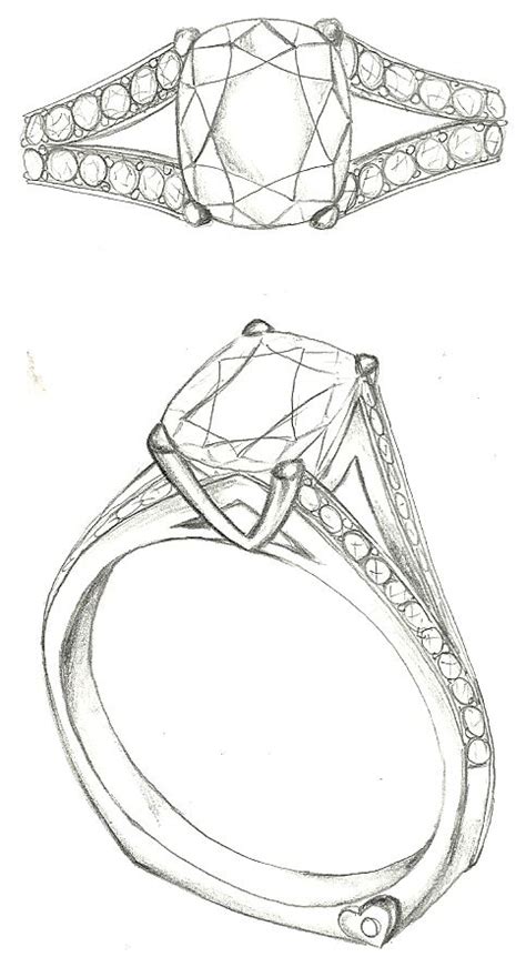 Mark Schneider Design - custom engagement ring | Dibujo de joyería ...