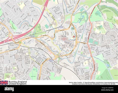 Map Of Burnley High Resolution Stock Photography And Images Alamy