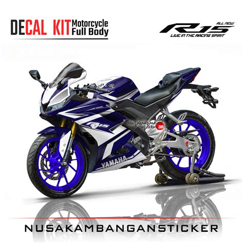 Decal Stiker R V Vva Biru Putih Sticker Full Body