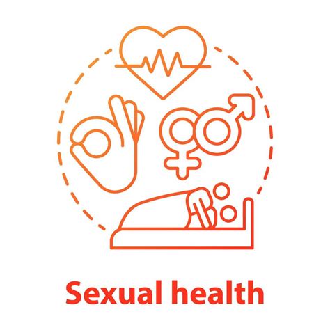 Icono De Concepto De Gradiente Rojo De Salud Sexual Ilustración De