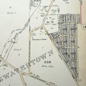 Large Original Map Of Part Of Fort Washington Fitzwatertown