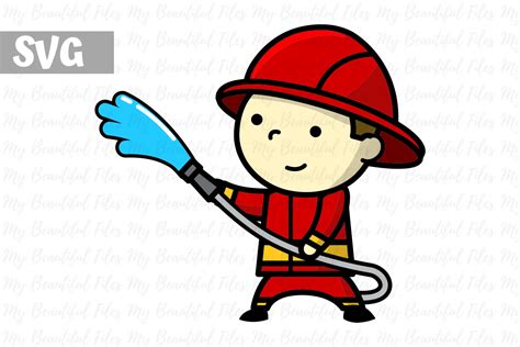 Firefighter Boy Icon Graphic by MyBeautifulFiles · Creative Fabrica